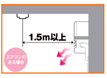 吹き出し口から離す