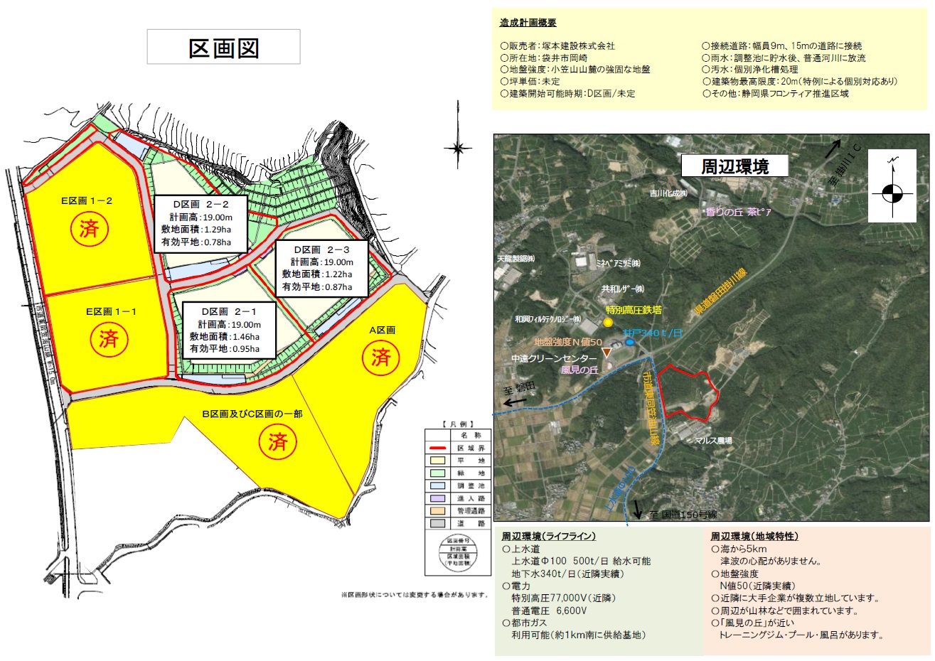 小笠山工業団地区画図