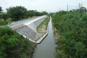 整備中の松橋川の写真