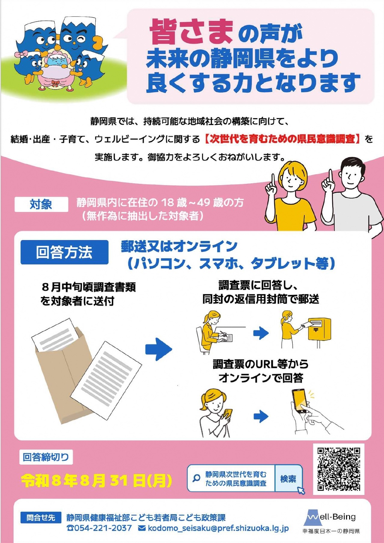 静岡県 次世代を育むための県民意識調査