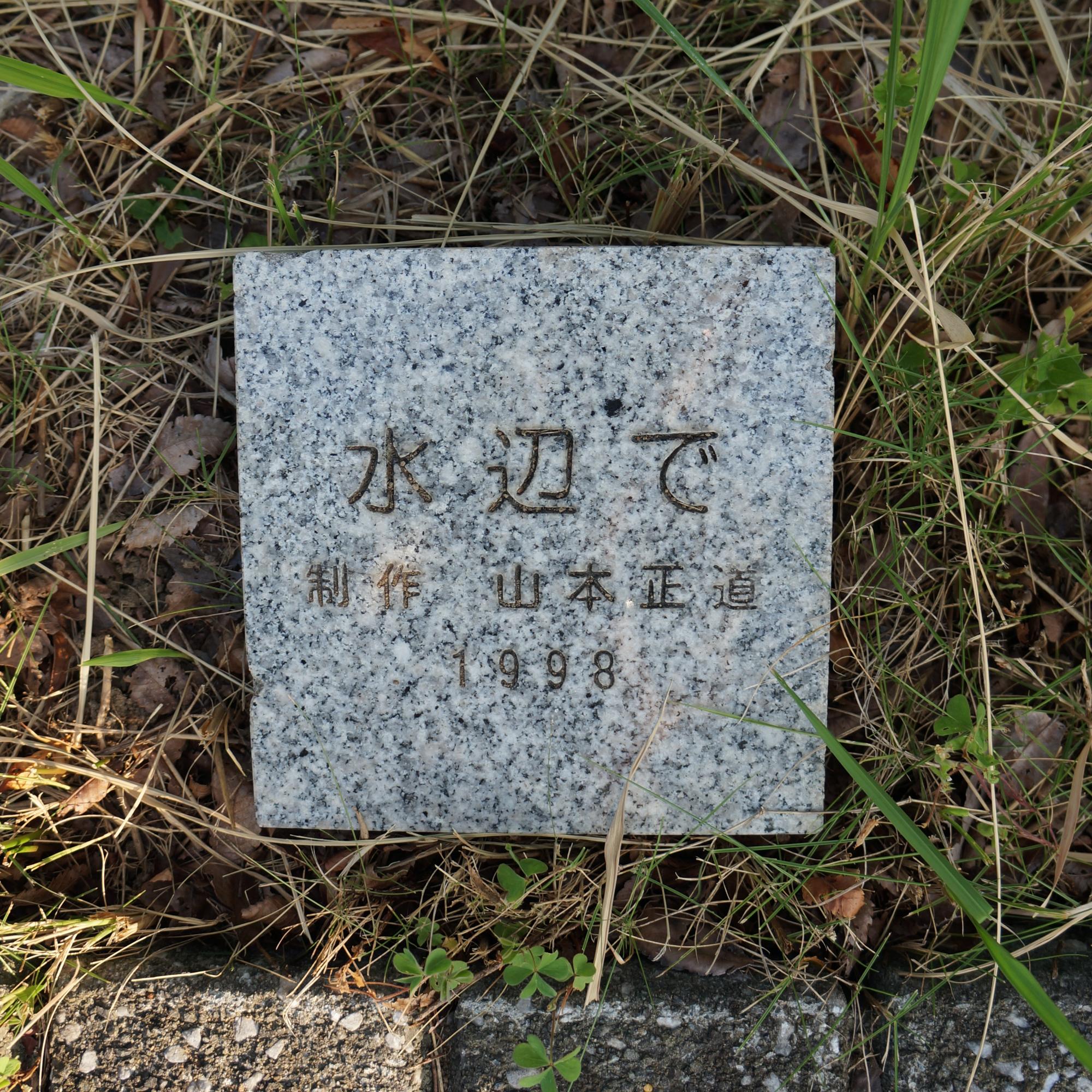 水辺で