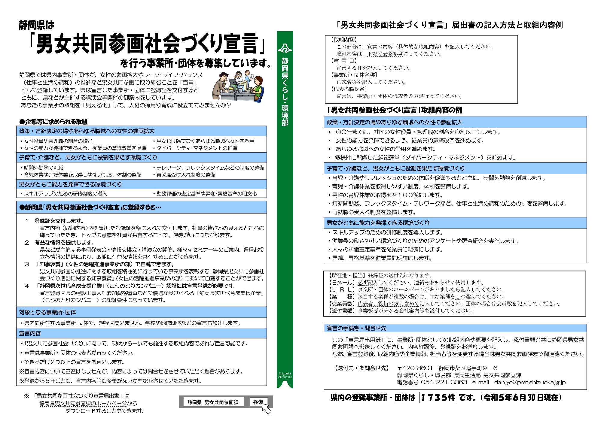 男女共同参画社会づくり宣言 令和5年6月30日現在