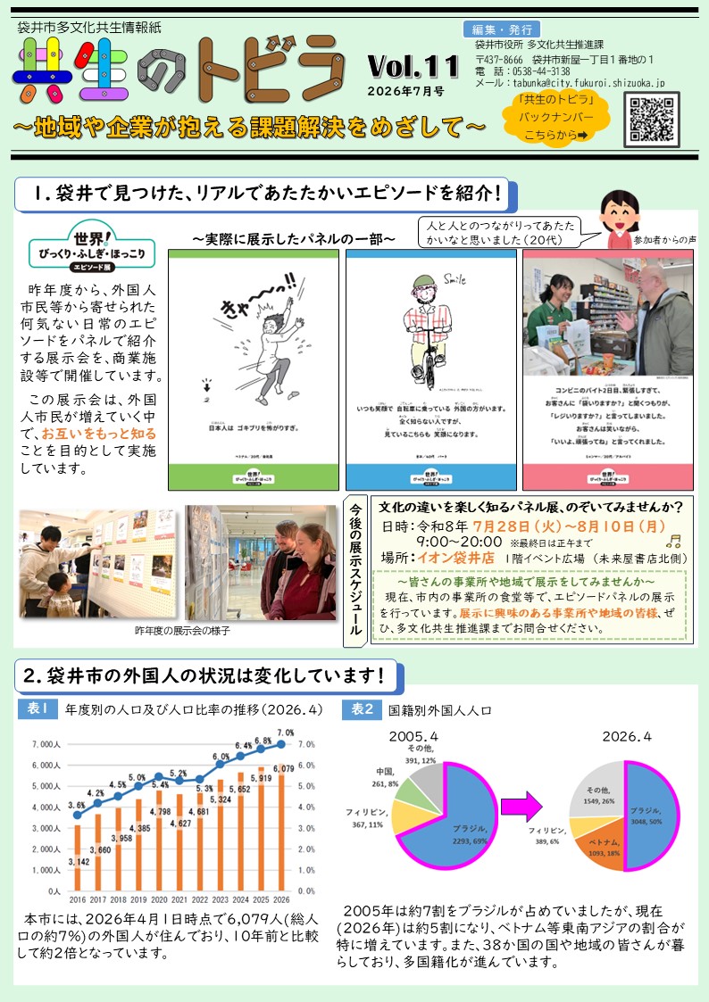 共生のトビラ第11号 2026年7月発行 1ページ目