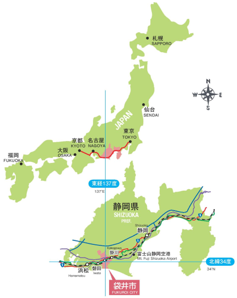 日本静岡県地図