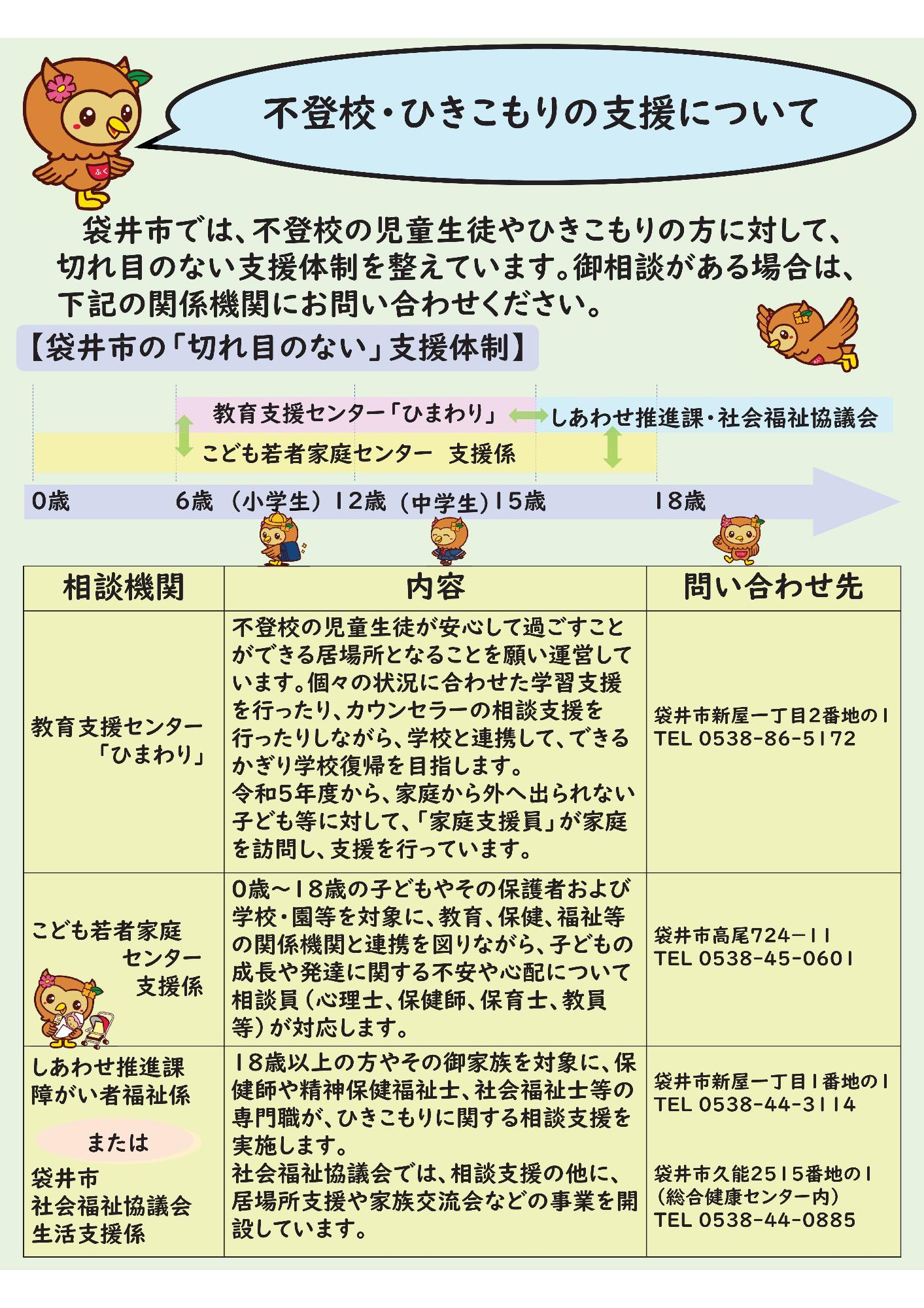 【チラシ】不登校・ひきこもりの支援について