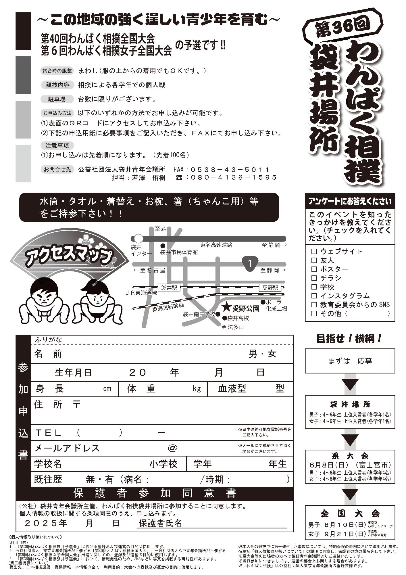 第36回わんぱく相撲袋井場所（裏）