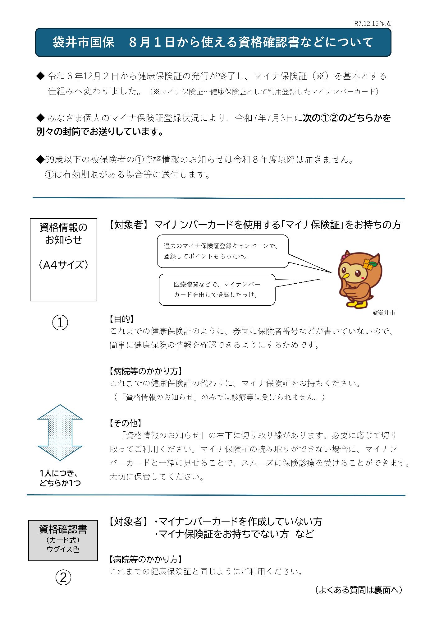 お知らせ（表面）