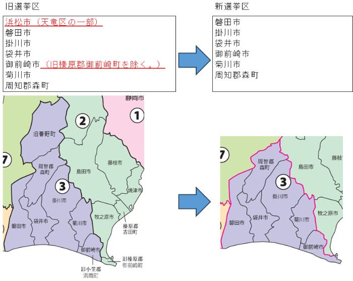 小選挙区改定図