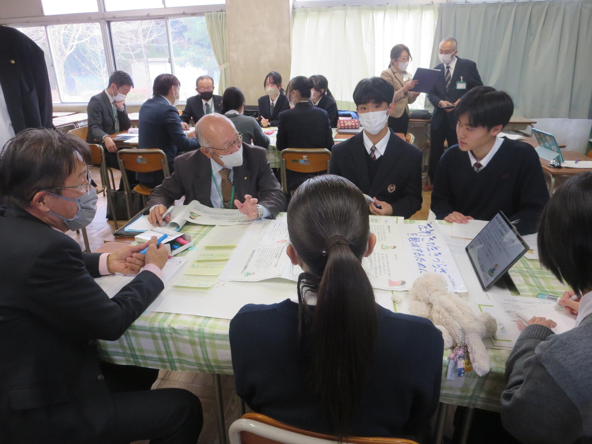 意見交換 袋井高校
