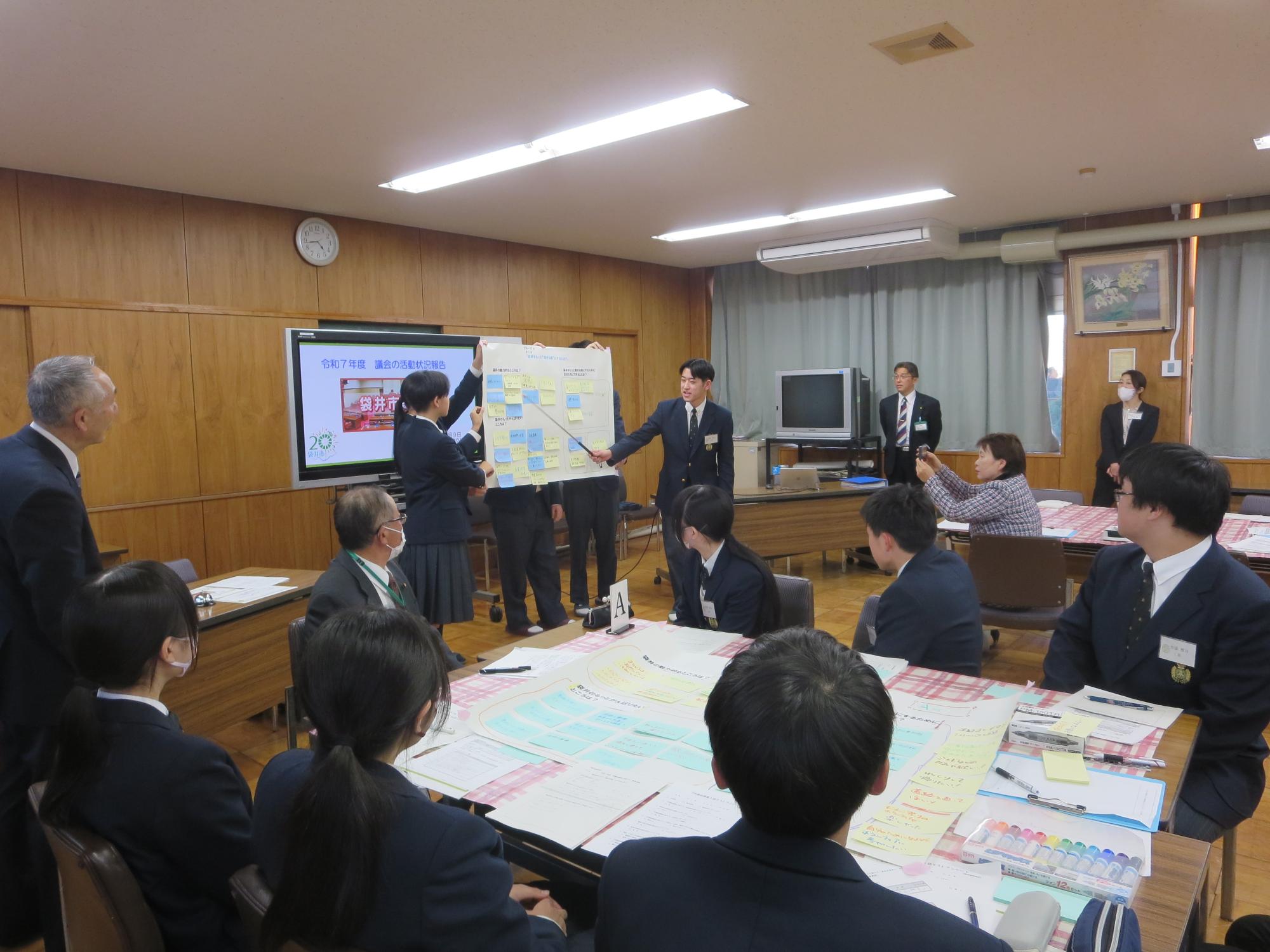 意見交換 袋井商業高校